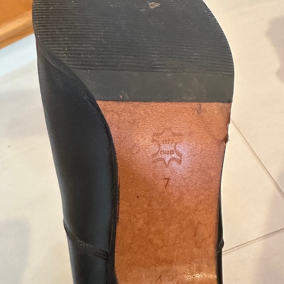 Vintage Leather Wool-Lined Boots Size 7 - Picture 2 of 7